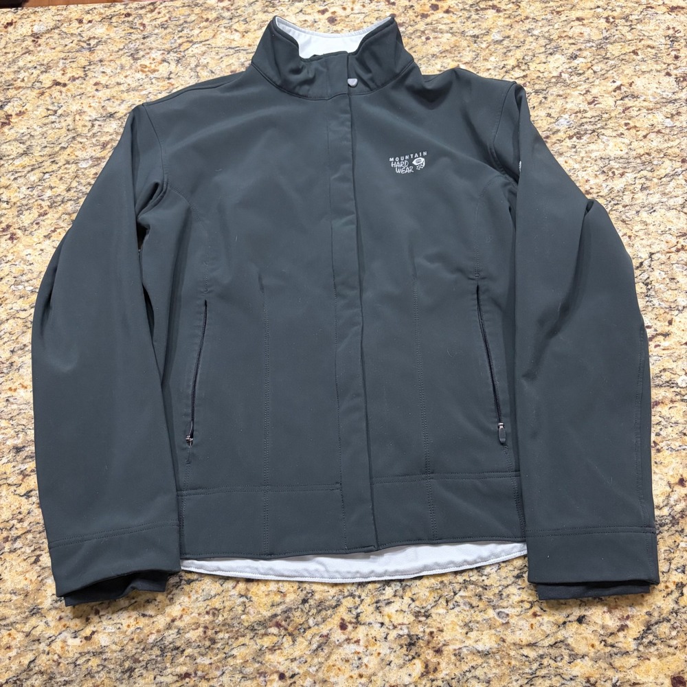 Mountain Hardwear Women's Black Softshell Utility Jacket with High Collar
